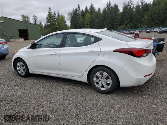 2016 Hyundai Elantra SE with VIN 5NPDH4AE2GH695574, listed as a Copart auction lot 54957935 with 192,282 mi miles and Clean Title. Bid and sale history available at DreamBid. Image 2.