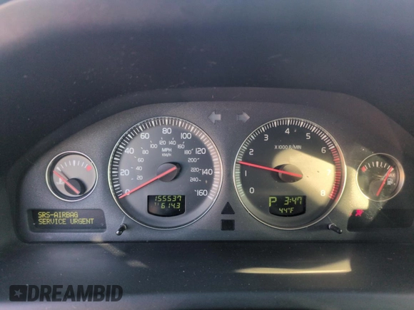 2005 Volvo S60 with VIN YV1RS592652436053, listed as a Copart auction lot 43177585 with 155,537 mi miles and Salvage Title. Bid and sale history available at carsss.com. Image 9.