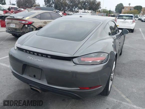 2019 Porsche 718 Cayman with VIN WP0AA2A84KS260748, listed as a IAAI auction lot 42009340 with 38,973 mi miles and . Bid and sale history available at DreamBid. Image 4.