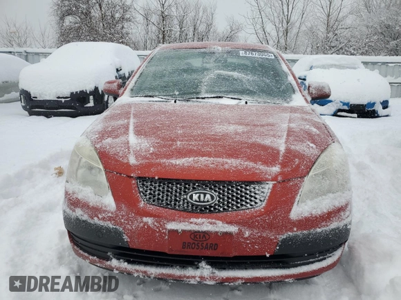 2009 Kia Rio LX with VIN KNADE243596480661, listed as a Copart auction lot 87673065 with 128,733 mi miles and Clean Title. Bid and sale history available at carsss.com. Image 5.