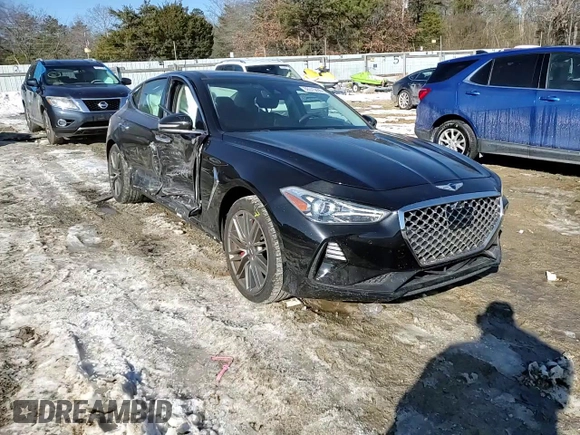 2019 Genesis G70 3.3T Advanced with VIN KMTG34LE9KU023200, listed as a Copart auction lot 88573435 with 26,847 mi miles and Salvage Title. Bid and sale history available at carsss.com. Image 11.