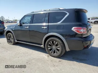 2017 Nissan Armada Platinum with VIN JN8AY2NE3H9706565, listed as a Copart auction lot 52124855 with 126,592 mi miles and Clean Title. Bid and sale history available at carsss.com. Image 2.