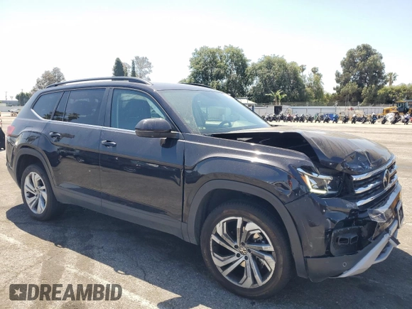 2022 Volkswagen Atlas SE with VIN 1V2JR2CA4NC515503, listed as a Copart auction lot 57898755 with 27,023 mi miles and Salvage title. Bid and sale history available at DreamBid. Image 4.