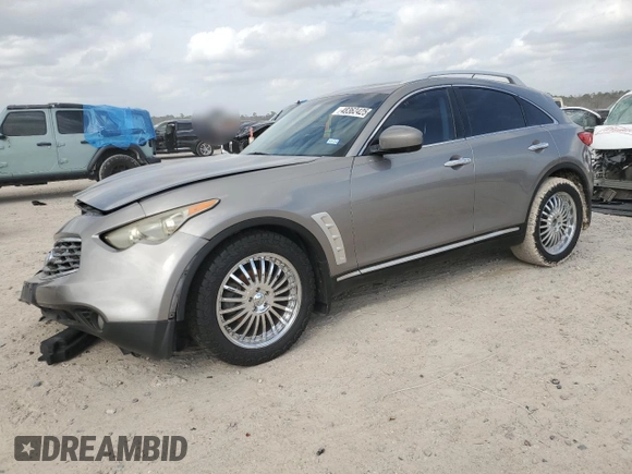 2009 Infiniti FX z VIN JNRAS18U49M101348, wystawiony jako Copart lot #48362425 z przebiegiem 183 928 mil mil oraz Szkoda całkowita • Salvage title. Historia ofert i sprzedaży dostępna na DreamBid. Obrazek 1.