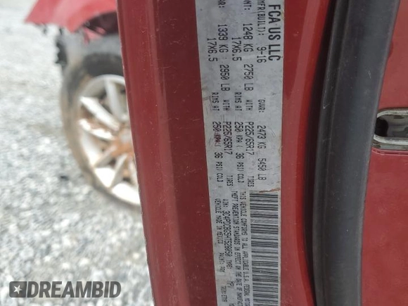 2017 Dodge Journey SXT z VIN 3C4PDCBG5HT528050, wystawiony jako Copart lot #55994915 z przebiegiem Nie podano mil oraz Szkoda całkowita • Salvage title. Historia ofert i sprzedaży dostępna na DreamBid. Obrazek 14.