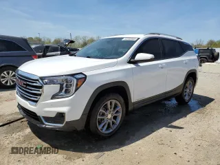 2022 GMC Terrain SLT z VIN 3GKALVEV0NL105908, wystawiony jako Copart lot #53266965 z przebiegiem 64 743 mil mil oraz Szkoda całkowita • Salvage title. Historia ofert i sprzedaży dostępna na DreamBid. Obrazek 1.