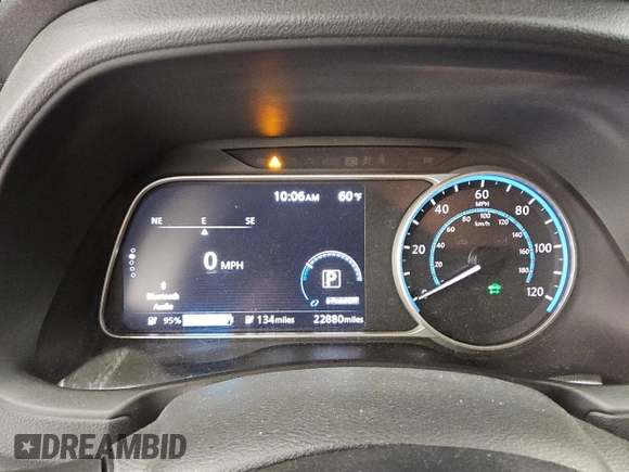 2021 Nissan LEAF SV with VIN 1N4AZ1CV8MC551908, listed as a Copart auction lot 55106875 with 22,880 mi miles and Clean title. Bid and sale history available at DreamBid. Image 9.