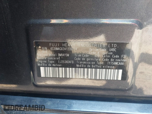 2010 Subaru Legacy Premium z VIN 4S3BMAG62A1235024, wystawiony jako IAAI lot #42482725 z przebiegiem 107 073 mil mil oraz . Historia ofert i sprzedaży dostępna na DreamBid. Obrazek 9.
