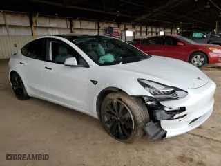 2018 Tesla Model 3 Long Range Battery with VIN 5YJ3E1EA7JF154634, listed as a Copart auction lot 53259305 with 0 mi miles and Salvage Title. Bid and sale history available at carsss.com. Image 4.