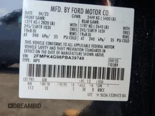 2023 Ford Edge SE z VIN 2FMPK4G98PBA39749, wystawiony jako Copart lot #60462255 z przebiegiem 17 116 mil mil oraz Szkoda całkowita • Salvage title. Historia ofert i sprzedaży dostępna na DreamBid. Obrazek 13.