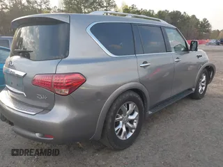 2011 Infiniti QX56 8-passenger with VIN JN8AZ2NC1B9301274, listed as a IAAI auction lot 41865441 with 221,759 mi miles. Bid and sale history available at carsss.com. Image 4.