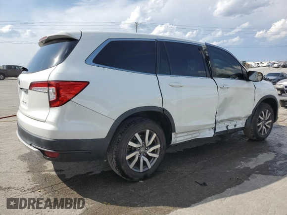 2021 Honda Pilot EX-L with VIN 5FNYF5H54MB002775, listed as a Copart auction lot 52244475 with 44,210 mi miles and Salvage Title. Bid and sale history available at carsss.com. Image 3.