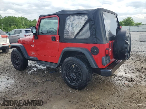 2005 Jeep Wrangler X z VIN 1J4FA39S15P337816, wystawiony jako Copart lot #55957725 z przebiegiem 107 030 mil mil oraz Szkoda całkowita • Salvage title. Historia ofert i sprzedaży dostępna na DreamBid. Obrazek 2.