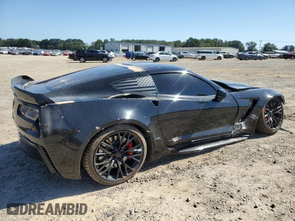 2019 Chevrolet Corvette Z06 2LZ with VIN 1G1YS2D67K5605381, listed as a Copart auction lot 74123374 with 19,094 mi miles and Salvage Title. Bid and sale history available at carsss.com. Image 3.