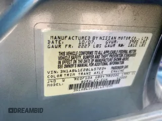 2008 Nissan Sentra S with VIN 3N1AB61E28L657234, listed as a Copart auction lot 48417765 with 215,943 mi miles and Salvage Title. Bid and sale history available at DreamBid. Image 15.