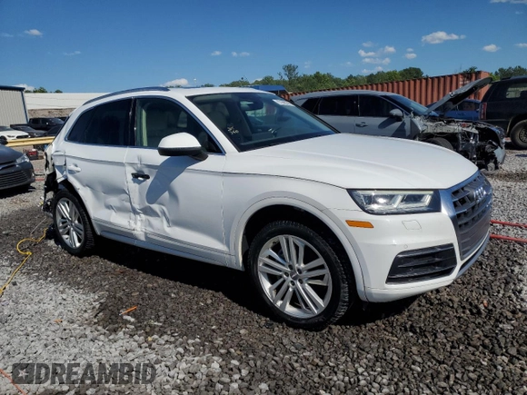 2018 Audi Q5 Premium Plus with VIN WA1BNAFY0J2056212, listed as a Copart auction lot 57996285 with 52,980 mi miles and Salvage title. Bid and sale history available at DreamBid. Image 4.