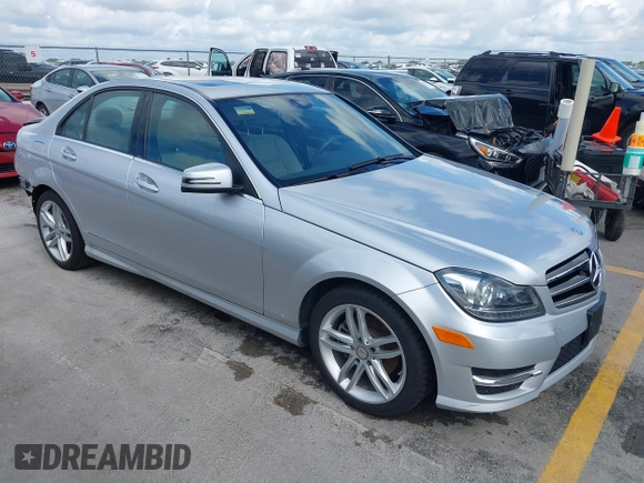 2014 Mercedes-Benz C 250 Sport with VIN WDDGF4HB1EA951907, listed as a IAAI auction lot 42580563 with 51,592 mi miles and . Bid and sale history available at DreamBid. Image 1.