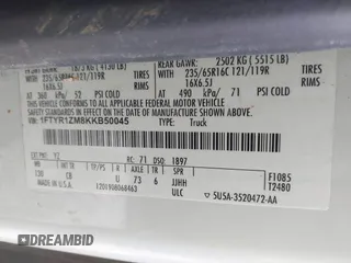 2019 Ford Transit с VIN 1FTYR1ZM8KKB50045, выставлен на аукционе IAAI как лот 41467897 с пробегом 106 525 миль миль и . История ставок и продаж доступна на DreamBid. Изображение 9.
