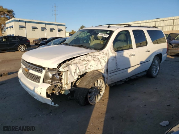 2012 Chevrolet Suburban LTZ with VIN 1GNSKKE73CR302488, listed as a Copart auction lot 80087504 with 169,583 mi miles and Salvage Title. Bid and sale history available at carsss.com. Image 1.