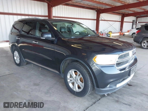 2013 Dodge Durango Crew with VIN 1C4RDHDG0DC616982, listed as a IAAI auction lot 42141275 with 178,752 mi miles. Bid and sale history available at carsss.com. Image 1.