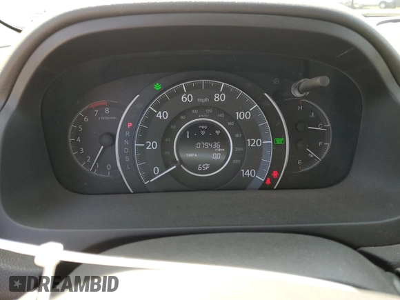 2015 Honda CR-V EX-L with VIN 2HKRM3H70FH522945, listed as a Copart auction lot 55135525 with 79,436 mi miles and Salvage Title. Bid and sale history available at DreamBid. Image 9.