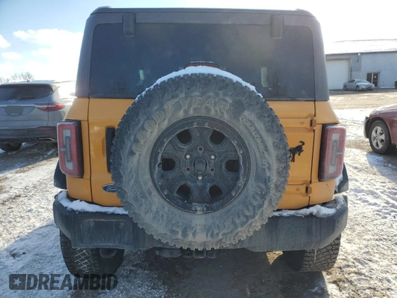 2022 Ford Bronco with VIN 1FMDE5CP7NLB42694, listed as a Copart auction lot 88515645 with 47,503 mi miles and Salvage Title. Bid and sale history available at DreamBid. Image 6.