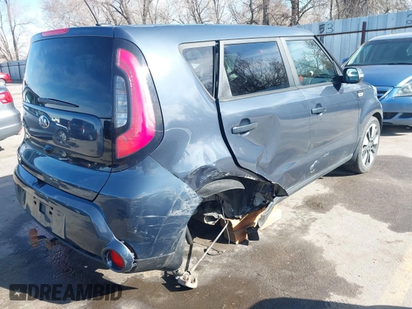 2014 Kia Soul + with VIN KNDJX3A52E7030918, listed as a IAAI auction lot 41857501 with 99,623 mi miles and . Bid and sale history available at DreamBid. Image 4.