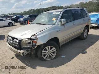 2007 Toyota Highlander Hybrid w/3rd Row with VIN JTEEW21AX70038610, listed as a Copart auction lot 53621875 with 0 mi miles and Salvage Title. Bid and sale history available at carsss.com. Image 1.