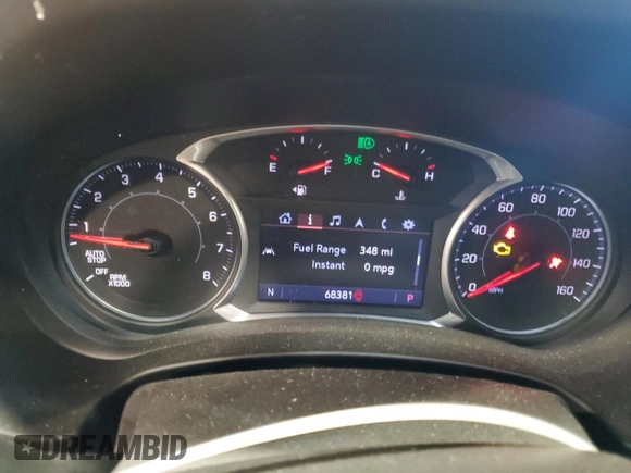 2022 GMC Terrain AT4 with VIN 3GKALYEV2NL170227, listed as a Copart auction lot 44618195 with 68,381 mi miles and Salvage Title. Bid and sale history available at DreamBid. Image 9.