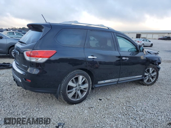 2016 Nissan Pathfinder Platinum with VIN 5N1AR2MN2GC644860, listed as a Copart auction lot 80128544 with 110,940 mi miles and Salvage Title. Bid and sale history available at carsss.com. Image 3.