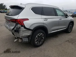 2021 Hyundai Santa Fe Hybrid Blue with VIN KM8S2DA1XMU006125, listed as a Copart auction lot 76073644 with 30,357 mi miles and Salvage Title. Bid and sale history available at carsss.com. Image 3.