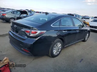 2017 Hyundai Sonata Hybrid SE with VIN KMHE24L10HA047610, listed as a Copart auction lot 43285595 with 143,787 mi miles and Salvage Title. Bid and sale history available at carsss.com. Image 3.