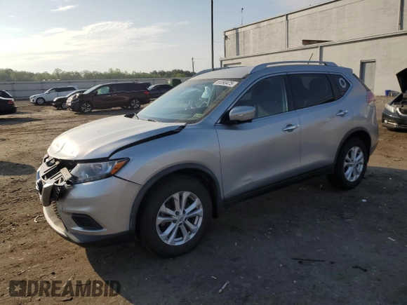 2015 Nissan Rogue SV with VIN KNMAT2MT5FP515927, listed as a Copart auction lot 55390475 with 136,126 mi miles and Clean Title. Bid and sale history available at DreamBid. Image 1.