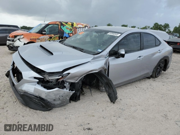 2024 Subaru WRX Premium with VIN JF1VBAH64R9808221, listed as a Copart auction lot 54990545 with 105,565 mi miles and Salvage title. Bid and sale history available at DreamBid. Image 1.