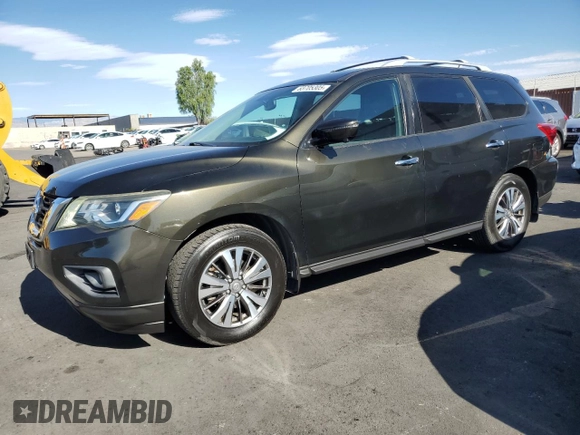 2017 Nissan Pathfinder S with VIN 5N1DR2MN7HC635683, listed as a Copart auction lot 63705305 with 117,287 mi miles and Clean title. Bid and sale history available at DreamBid. Image 1.