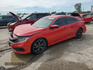 2019 Honda Civic Sport with VIN 2HGFC2F81KH559793, listed as a Copart auction lot 53547395 with 88,356 mi miles and Salvage title. Bid and sale history available at DreamBid. Image 1.