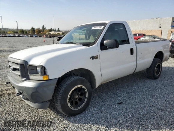 2002 Ford Super Duty F-250 XL with VIN 1FTNF20L52ED47162, listed as a Copart auction lot 79675304 with 216,687 mi miles and Salvage Title. Bid and sale history available at carsss.com. Image 1.