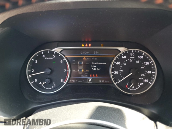 2022 Nissan Sentra SR with VIN 3N1AB8DV9NY319397, listed as a Copart auction lot 46607735 with 17,472 mi miles and Salvage Title. Bid and sale history available at carsss.com. Image 9.