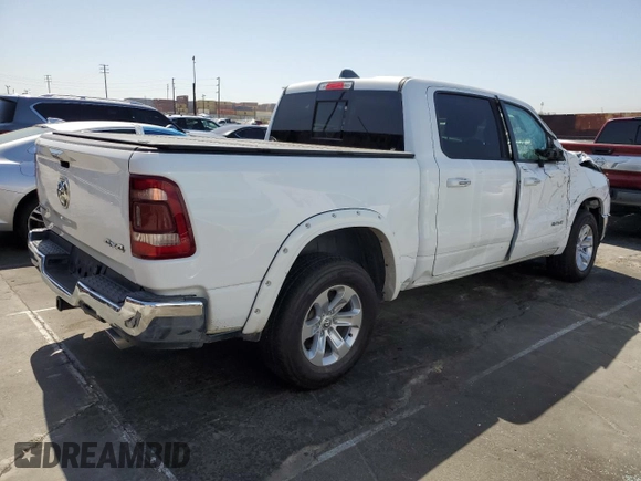 2020 Ram 1500 Laramie with VIN 1C6SRFJM6LN208434, listed as a Copart auction lot 58059085 with 64,786 mi miles and Salvage title. Bid and sale history available at DreamBid. Image 3.