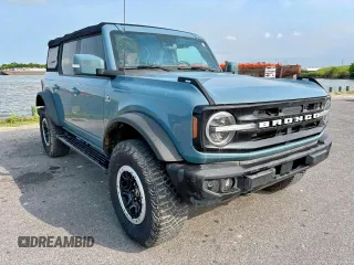 2022 Ford Bronco с VIN 1FMEE5DP3NLB62749, выставлен на аукционе Copart как лот 58267595 с пробегом 59 444 миль миль и Списание • Salvage title. История ставок и продаж доступна на DreamBid. Изображение 1.