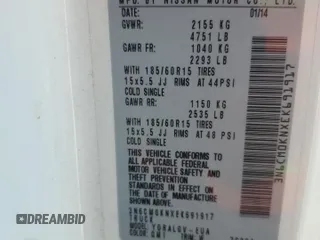 2014 Nissan NV200 SV with VIN 3N6CM0KNXEK691917, listed as a Copart auction lot 65524785 with 150,971 mi miles and Salvage title. Bid and sale history available at DreamBid. Image 13.