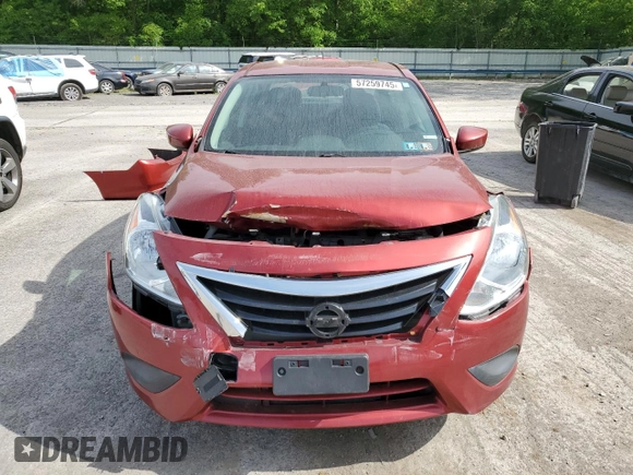 2016 Nissan Versa S with VIN 3N1CN7AP7GL819882, listed as a Copart auction lot 57259745 with Not provided miles and Salvage title. Bid and sale history available at DreamBid. Image 5.