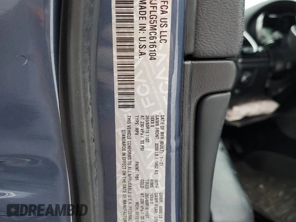 2021 Jeep Grand Cherokee Trailhawk with VIN 1C4RJFLG5MC616104, listed as a Copart auction lot 84528644 with 0 mi miles and Salvage Title. Bid and sale history available at carsss.com. Image 13.
