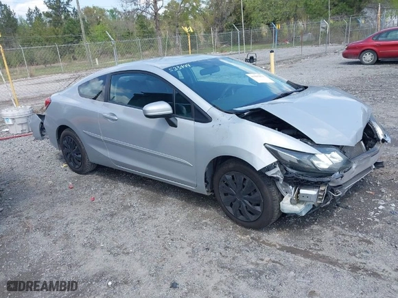 2015 Honda Civic Coupe LX with VIN 2HGFG3B56FH533444, listed as a IAAI auction lot 41907071 with 141,282 mi miles. Bid and sale history available at carsss.com. Image 1.