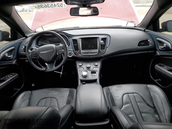 2015 Chrysler 200 S with VIN 1C3CCCDG9FN656436, listed as a Copart auction lot 52453635 with 61,976 mi miles and Salvage Title. Bid and sale history available at carsss.com. Image 8.