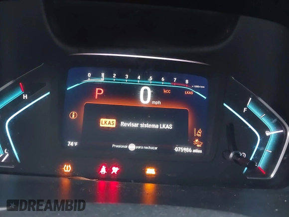 2019 Honda Odyssey Elite with VIN 5FNRL6H94KB109442, listed as a IAAI auction lot 41613350 with 75,986 mi miles and . Bid and sale history available at DreamBid. Image 7.