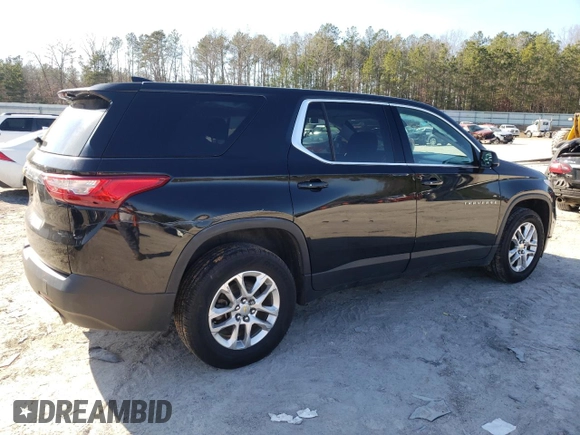 2019 Chevrolet Traverse LS with VIN 1GNERFKW5KJ317552, listed as a Copart auction lot 46930225 with 134,081 mi miles and Salvage Title. Bid and sale history available at carsss.com. Image 3.