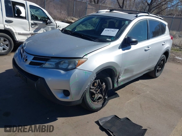 2015 Toyota RAV4 LE with VIN JTMBFREV2FD127754, listed as a IAAI auction lot 41877447 with 111,678 mi miles and . Bid and sale history available at DreamBid. Image 2.