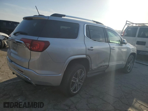2019 GMC Acadia Denali with VIN 1GKKNPLS5KZ237568, listed as a Copart auction lot 45742705 with 129,737 mi miles and Salvage Title. Bid and sale history available at carsss.com. Image 3.