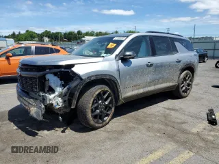 2025 Chevrolet Traverse AWD RS with VIN 1GNEVLRS4SJ190077, listed as a Copart auction lot 57635055 with 2,677 mi miles and Salvage title. Bid and sale history available at DreamBid. Image 1.